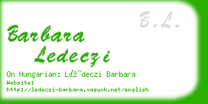 barbara ledeczi business card